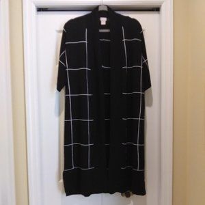 Chico's open front Window pane Cardigan Sweater